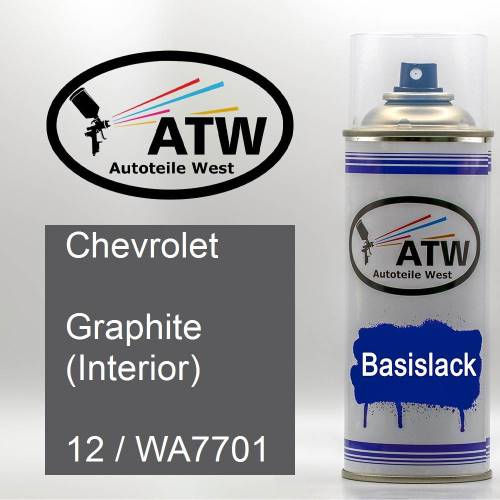 Chevrolet, Graphite (Interior), 12 / WA7701: 400ml Sprühdose, von ATW Autoteile West.